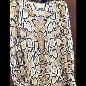 Cabi Serpentine Blouse Python Size Medium NWT